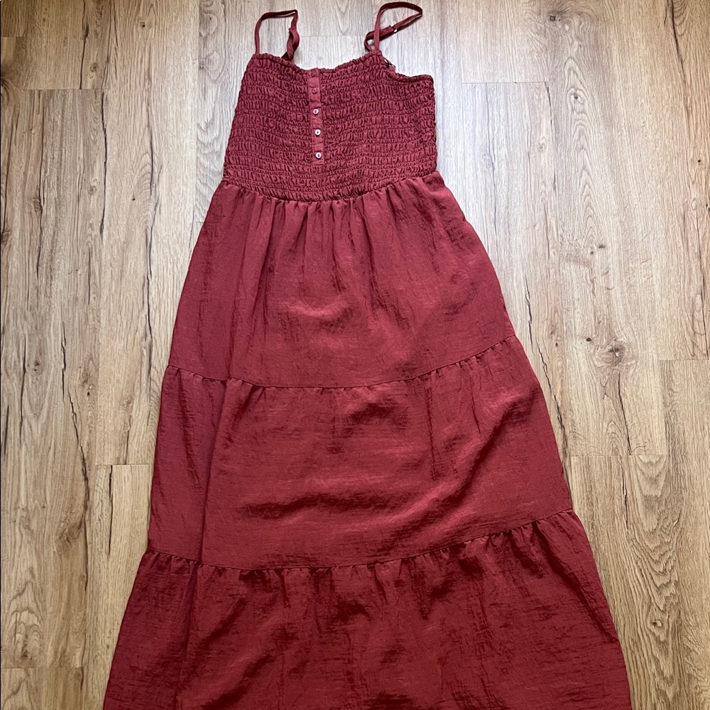 Red Sleeveless Maxi Dress